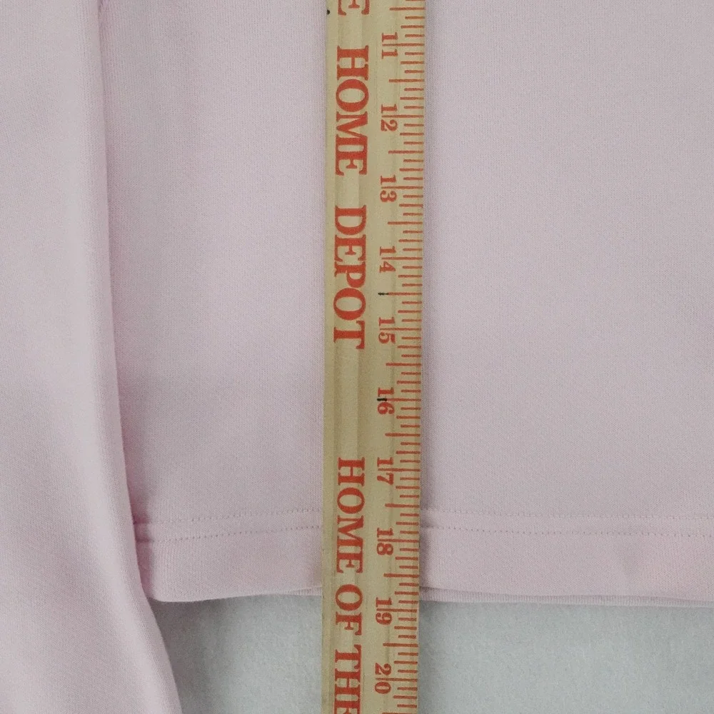 Alo Yoga Sweatshirt Womens S Pink Collared Cropped Polo Club Tennis Preppy